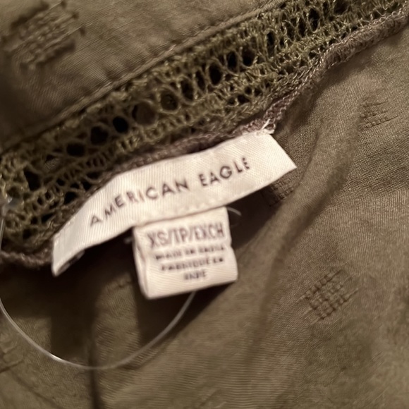 American Eagle tiered lace lined dress with tie in back and eye hook closure - Picture 6 of 7